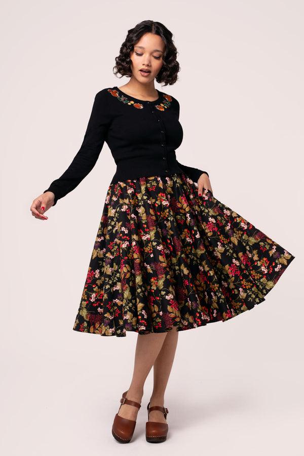 hell bunny Edwina Skirt Black
