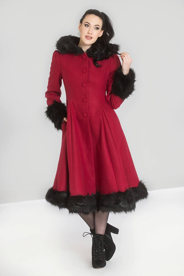 hell bunny Elvira Coat Black