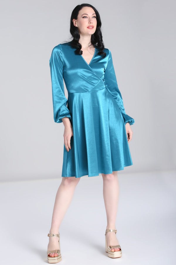 hell bunny Emmeline Dress Teal