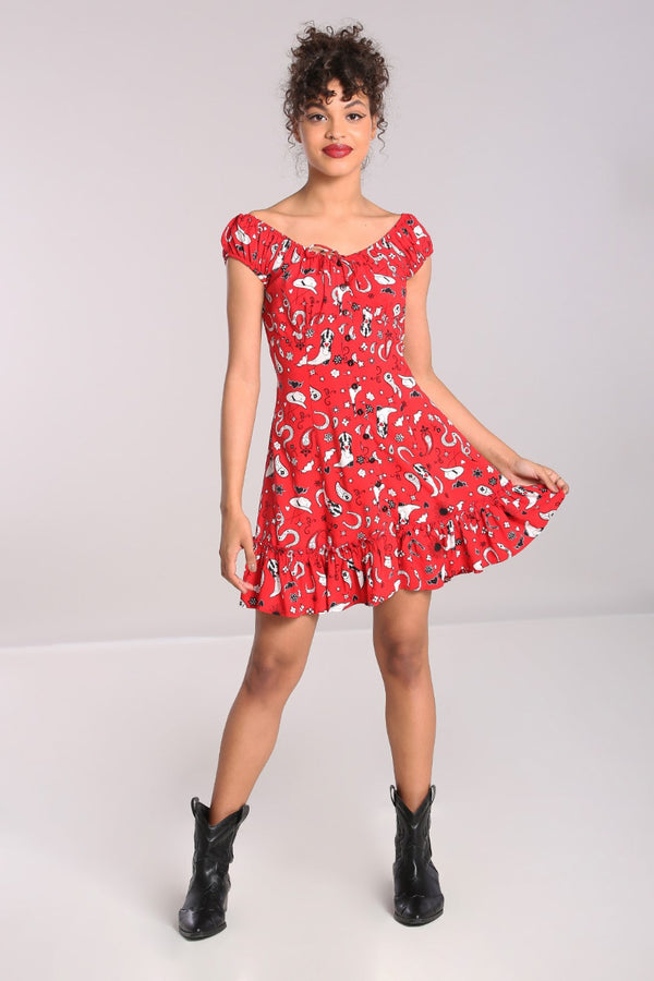 Hell Bunny Emmylou Mini Dress Red