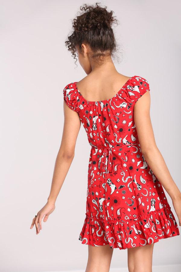Hell Bunny Emmylou Mini Dress Red