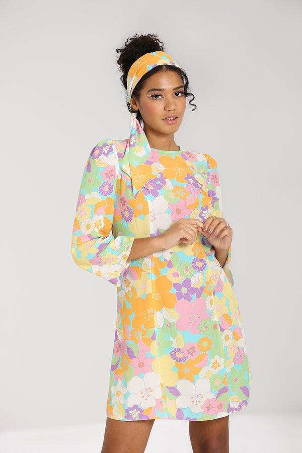 hell bunny Florette Mini Dress Multi Colour