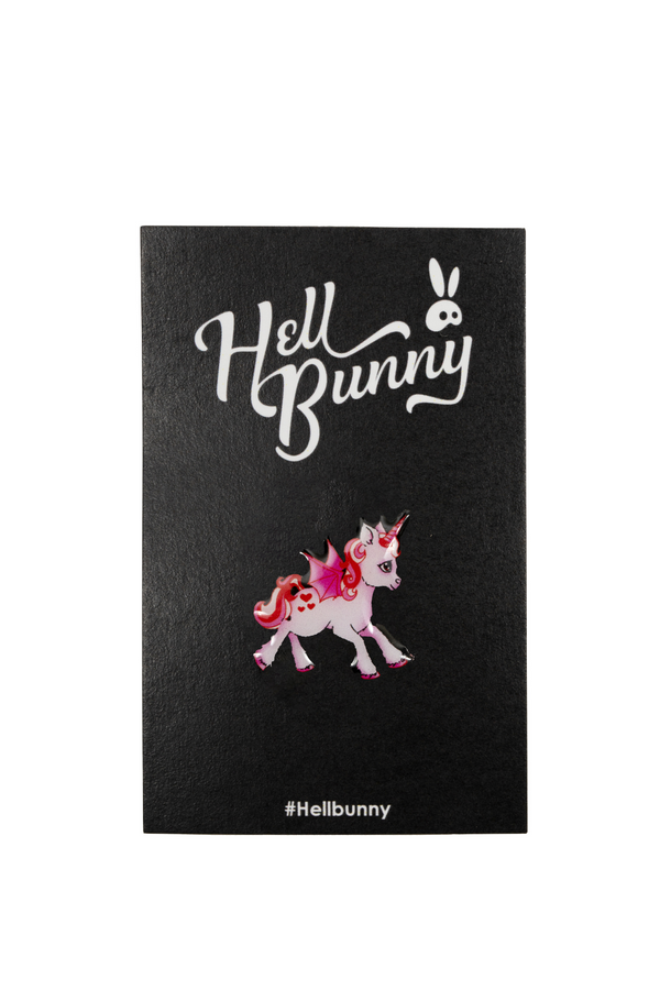 Hell Bunny Flying Unicorn Pin Multi