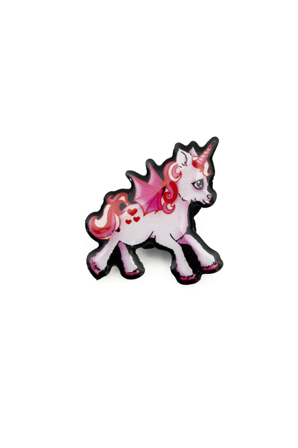 Hell Bunny Flying Unicorn Pin Multi