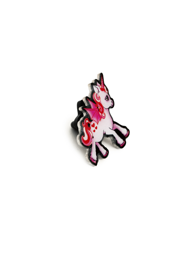 Hell Bunny Flying Unicorn Pin Multi