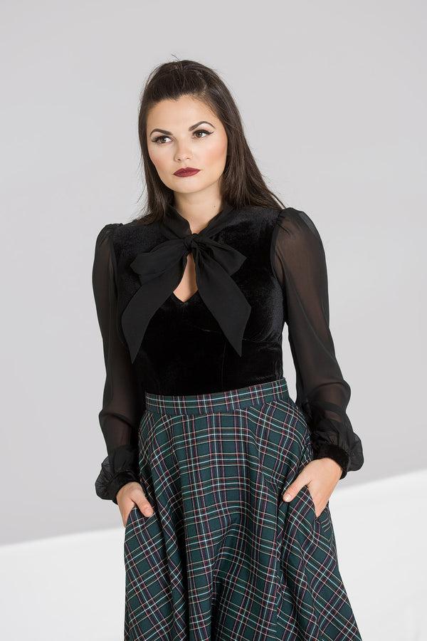 hell bunny Gabriella Top Black