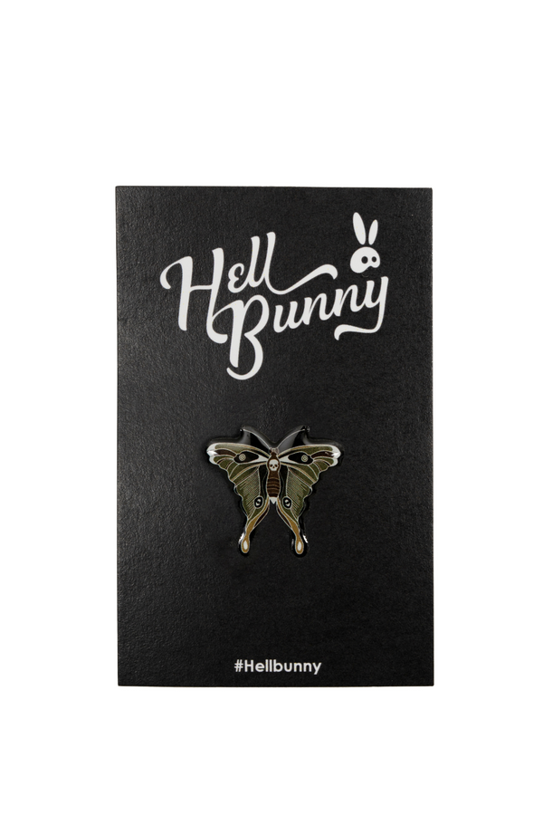 Hell Bunny Gaia Moth Pin Multi