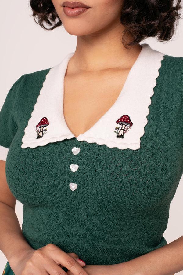 Hell Bunny Genevieve Top Green