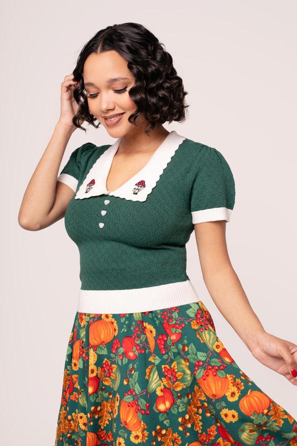 Hell Bunny Genevieve Top Green