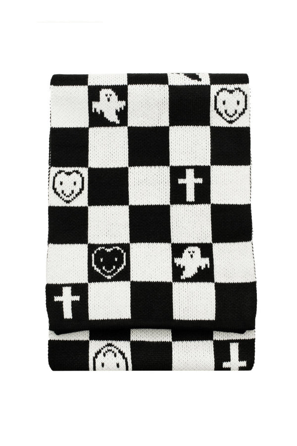 Hell Bunny Ghost Scarf Black / White