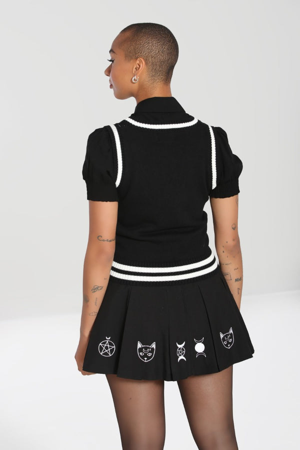 Hell Bunny Ghost Vest Top Black