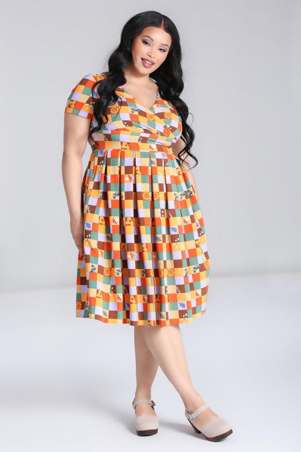 Hell Bunny Hawthorn Dress Multi Colour