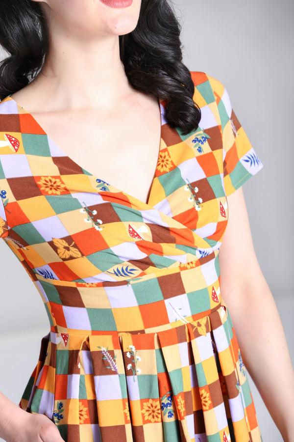 Hell Bunny Hawthorn Dress Multi Colour