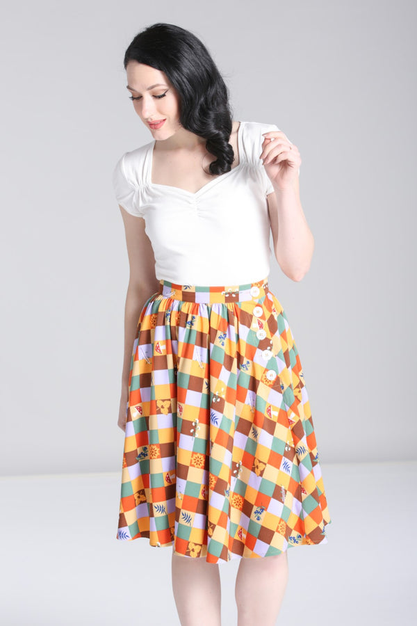Hell Bunny Hawthorn Skirt Multi Colour