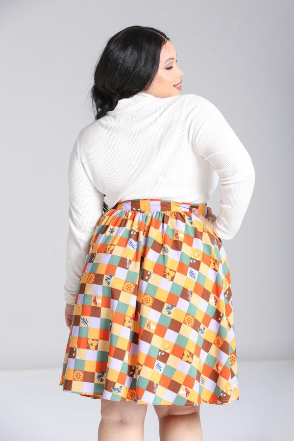 Hell Bunny Hawthorn Skirt Multi Colour