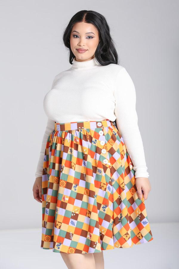 hell bunny Hawthorn Skirt Multi Colour