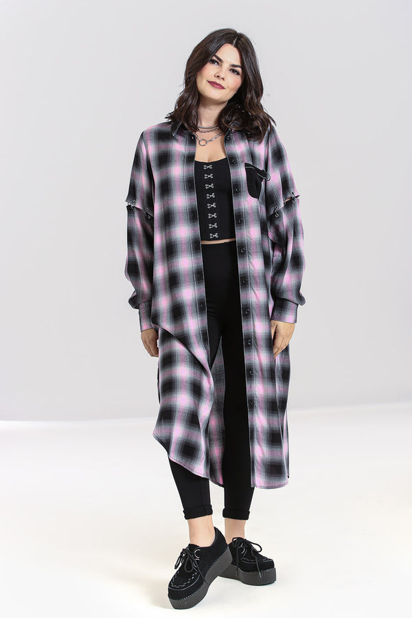 hell bunny Hayley Shirt Dress Pink