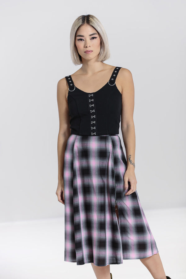 hell bunny Hayley Skirt Pink