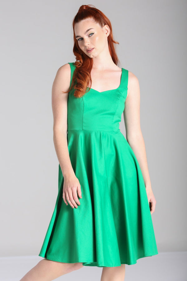 hell bunny Heidi Dress Green