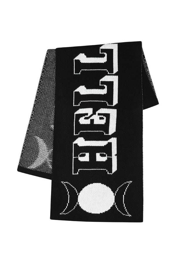 Hell Bunny Hello Goodbye Scarf Black/White