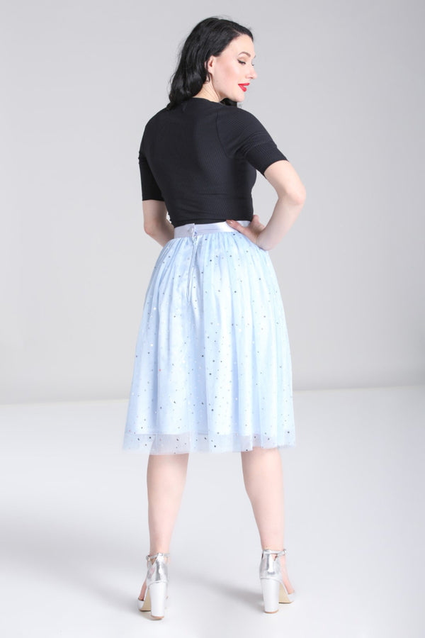 Hell Bunny Infinity 50'S Skirt Blue