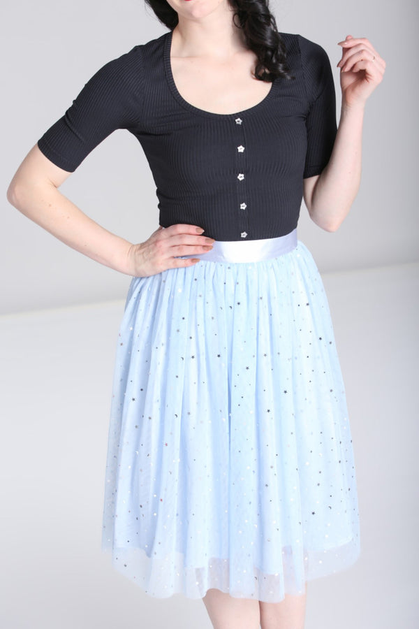 Hell Bunny Infinity 50'S Skirt Blue
