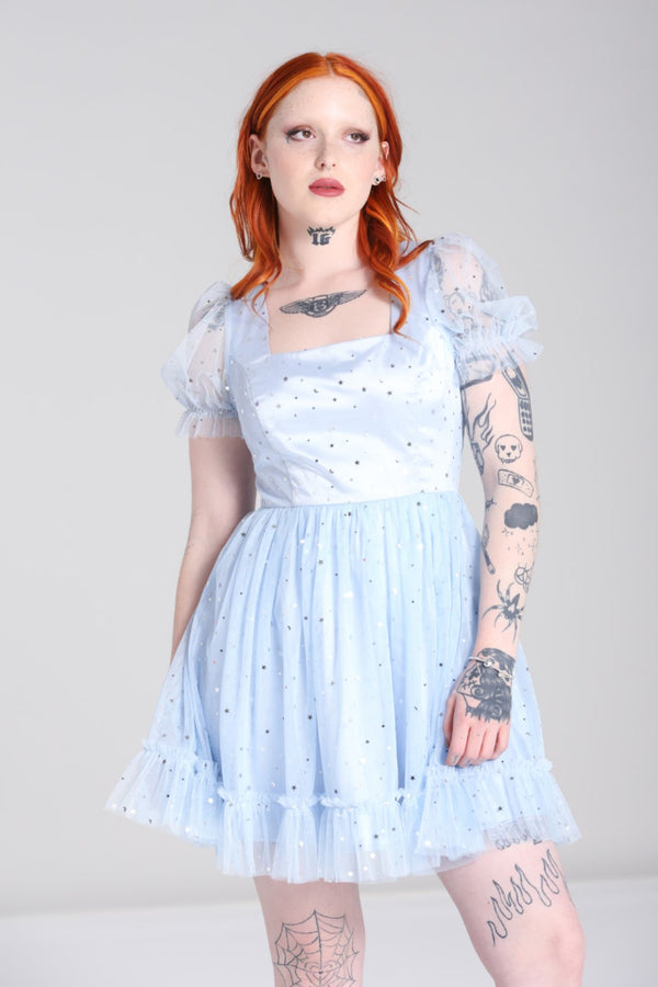 Hell Bunny Infinity Mini Dress Blue