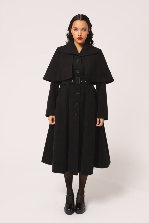 Hell Bunny Ingrid Coat Black