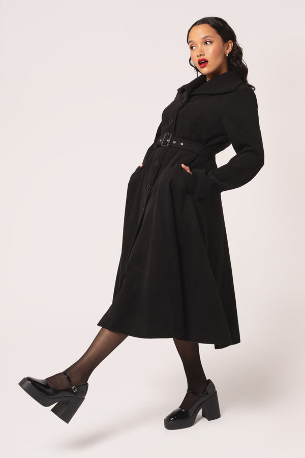 Hell Bunny Ingrid Coat Black