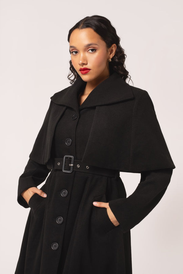 Hell Bunny Ingrid Coat Black