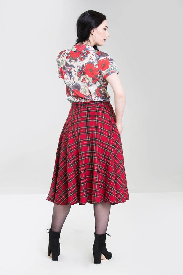 Hell Bunny Irvine 50's Skirt Red