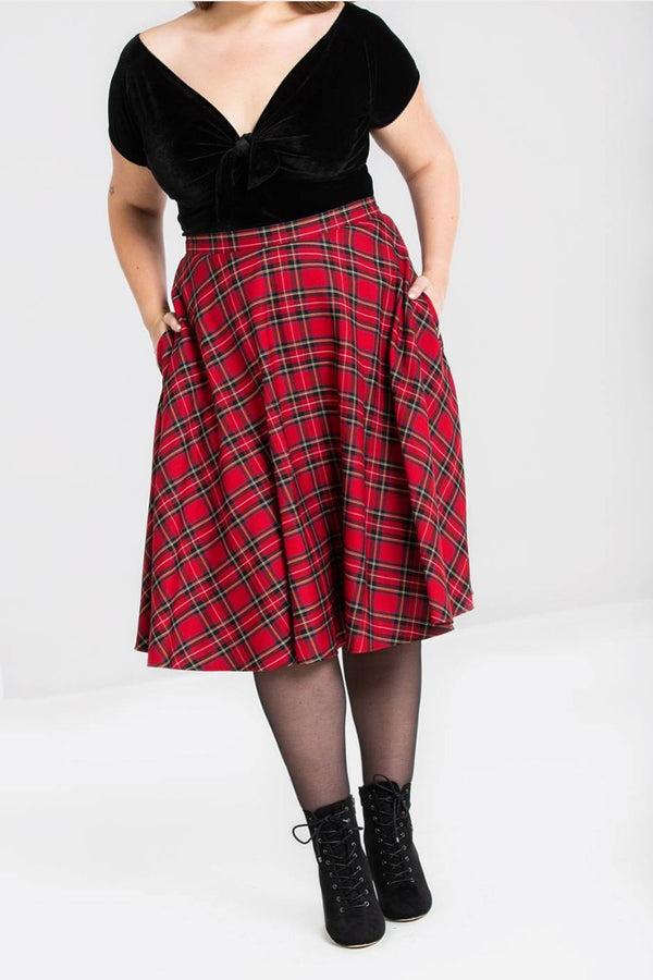 Hell Bunny Irvine 50's Skirt Red