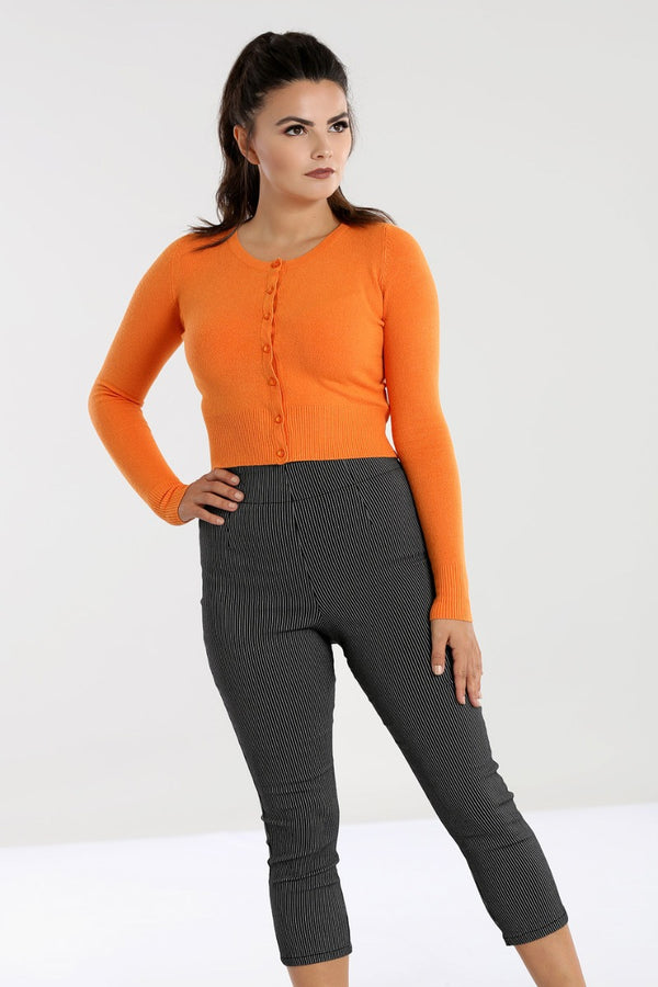 hell bunny Jack Capris Black / White