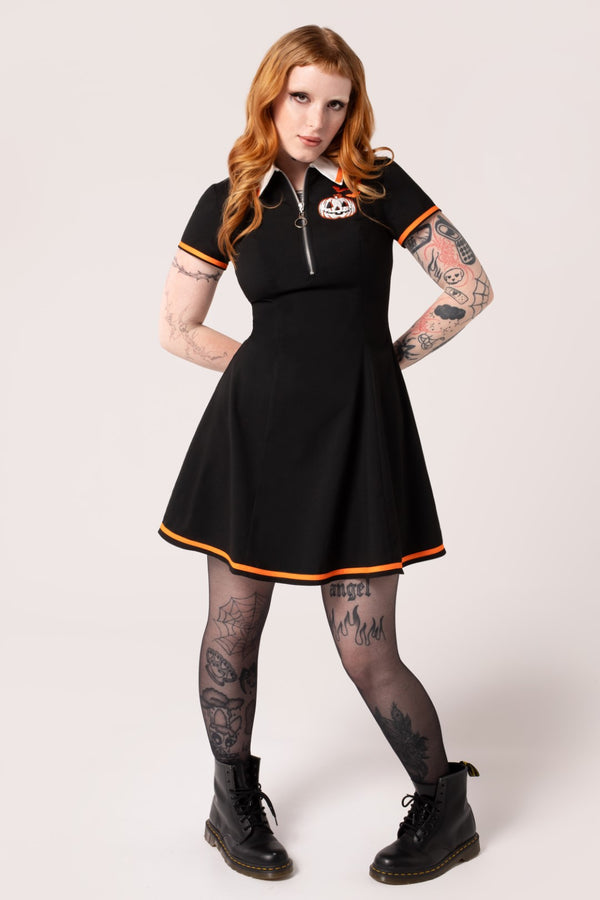hell bunny Jack-O-Lantern Dress Black