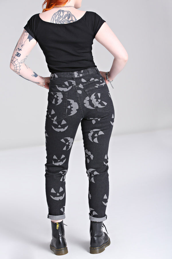 Hell Bunny Jack-O-Lantern Jeans Black