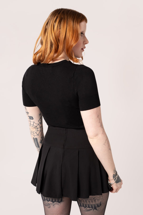 Hell Bunny Jack-O-Lantern Top Black/Orange