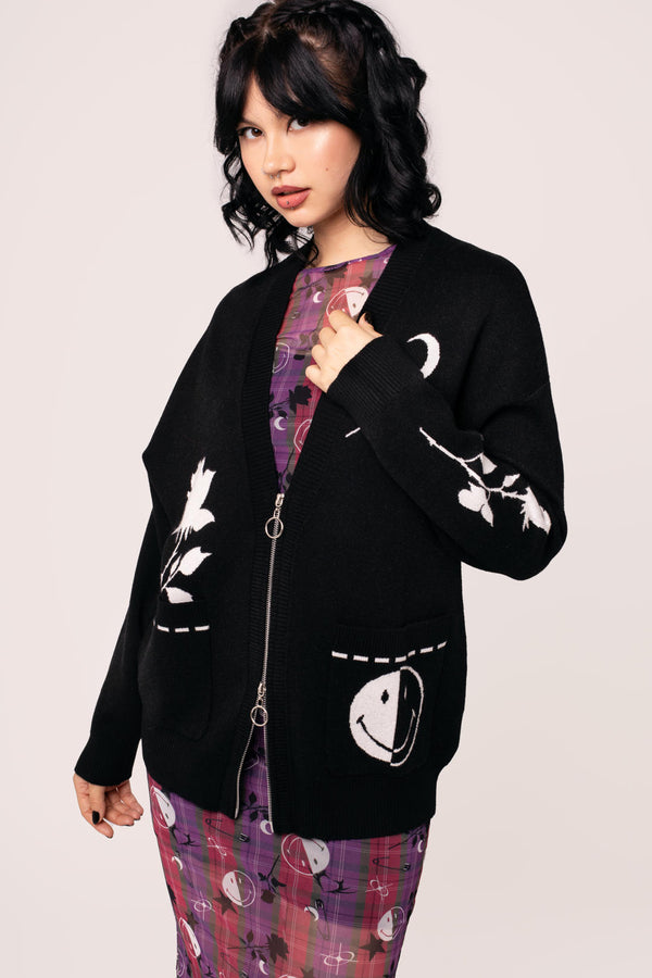 Hell Bunny Jayden Cardigan Black/White