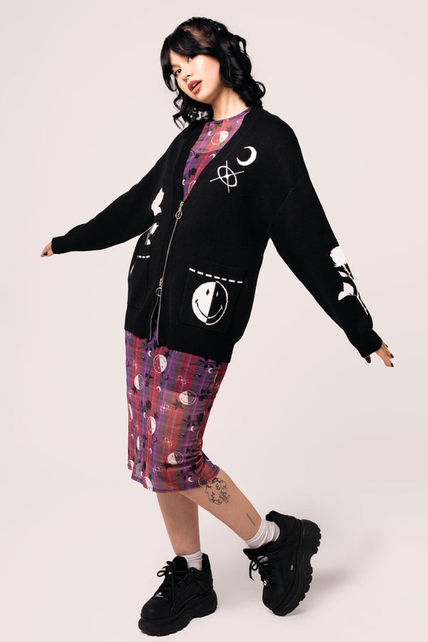 Hell Bunny Jayden Cardigan Black/White