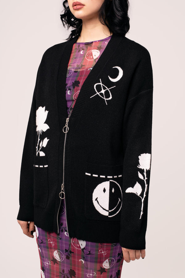 Hell Bunny Jayden Cardigan Black/White