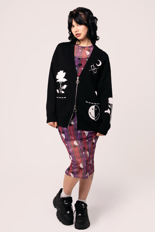 hell bunny Jayden Cardigan Black/White