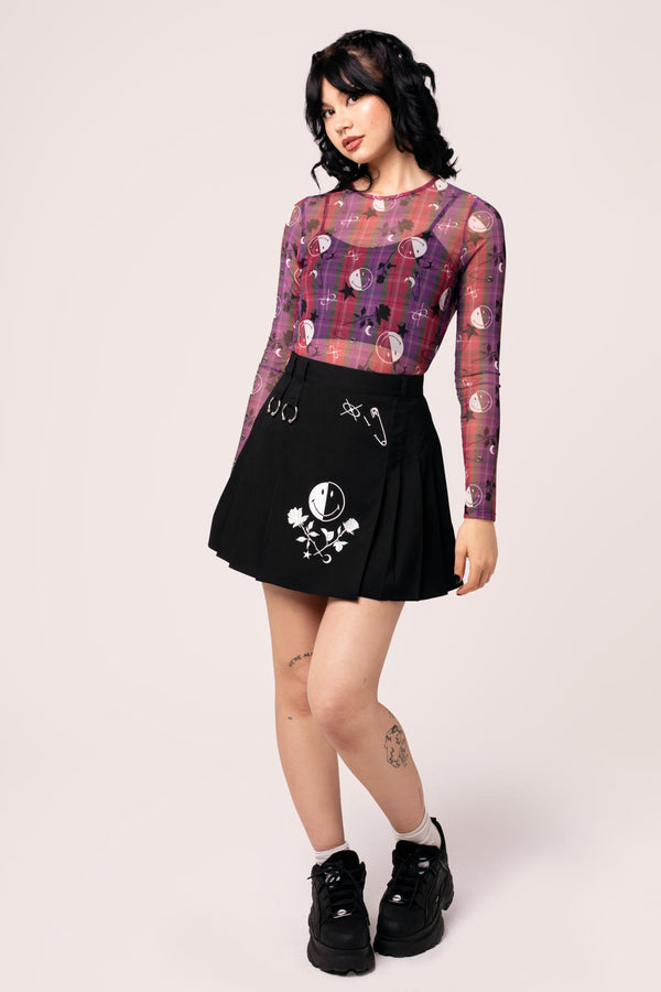 Hell Bunny Jayden Skirt Black/White