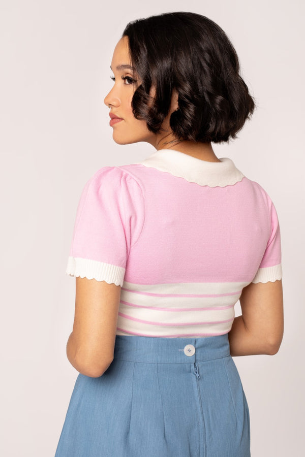 Hell Bunny Jennie Top Pink