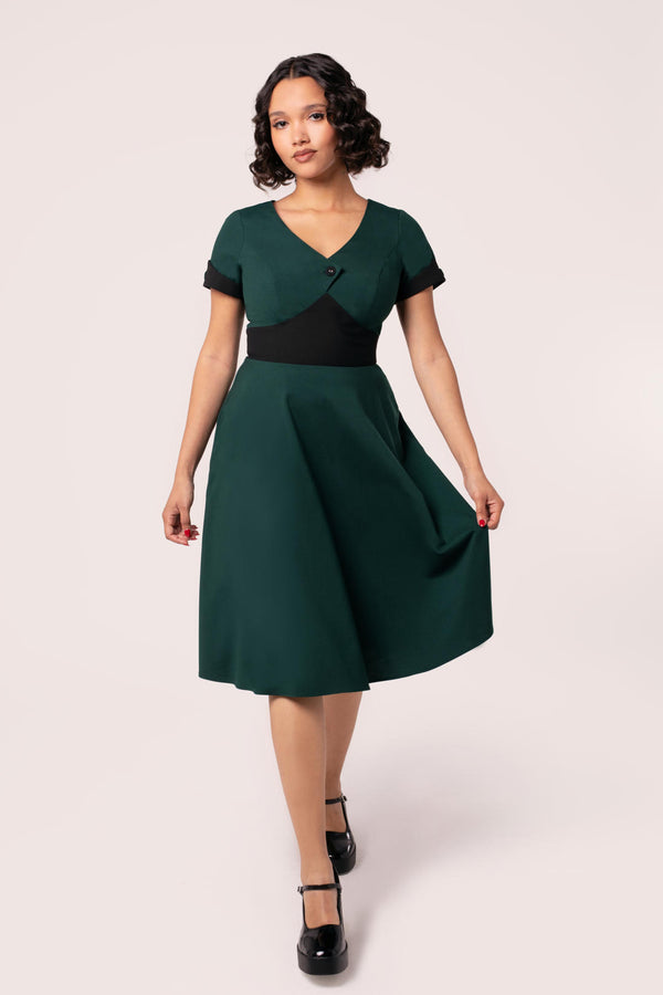 Hell Bunny Jessica Dress Green