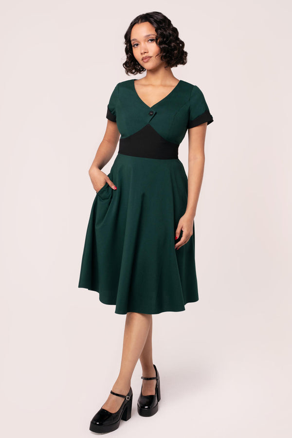 hell bunny Jessica Dress Green