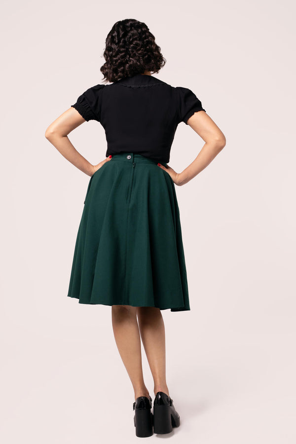 Hell Bunny Jessica Skirt Green