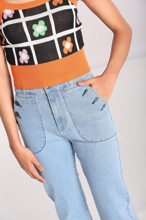 Hell Bunny Jill Jeans Blue