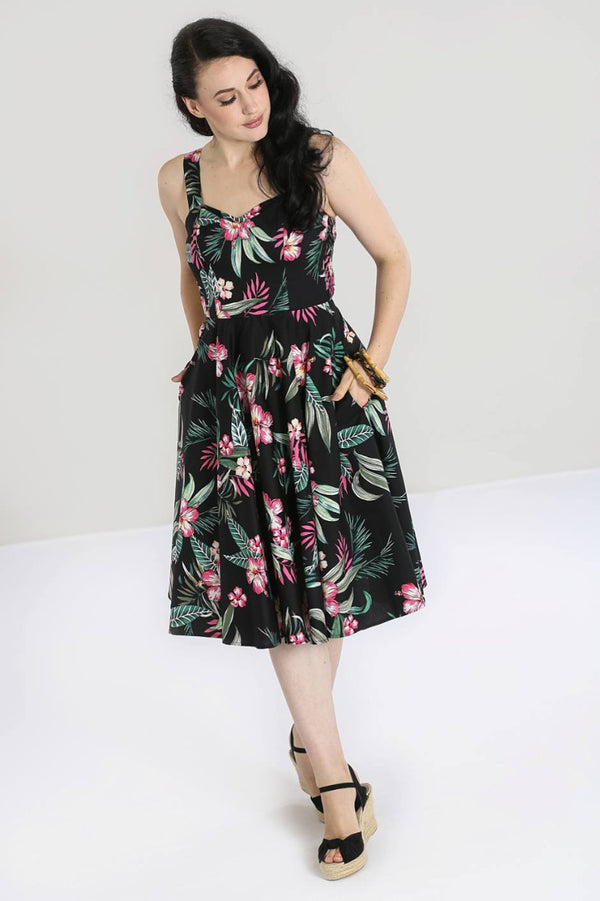 hell bunny Kalani 50's Dress Black