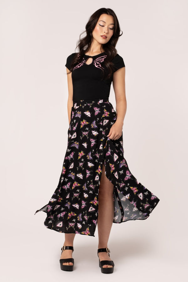 hell bunny Kocho Skirt Black