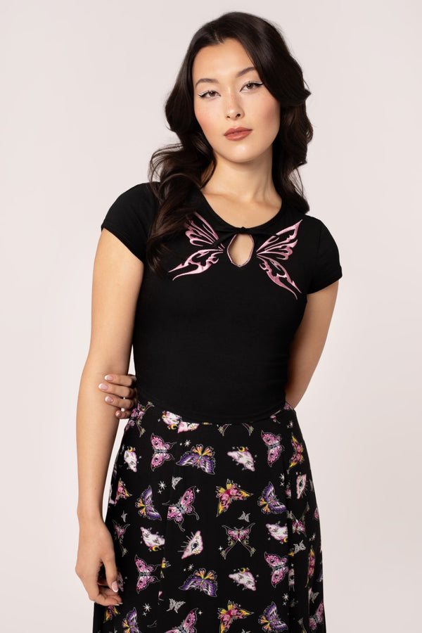 hell bunny Kocho Top Black