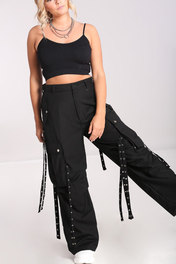 Hell Bunny Kraken Trousers Black